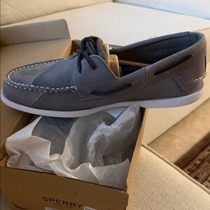 Sperry Men's Patchwork Grey Boat Shoes